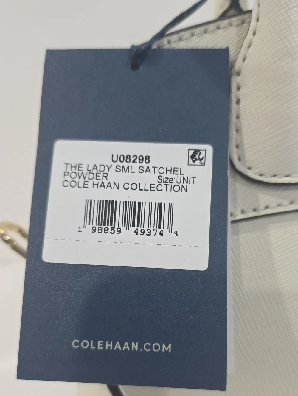 NWT ✅ Cole Haan THE LADY Small Satchel Bag POWDER #U08298 ✨ NWT + Dust Bag